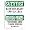 Signmission OSHA Sign, Keep This Plant Safe And Clean Bilingual, 10in X 7in Decal, 7" W, 10" L, Landscape OS-SF-D-710-L-10821 - alternate 1